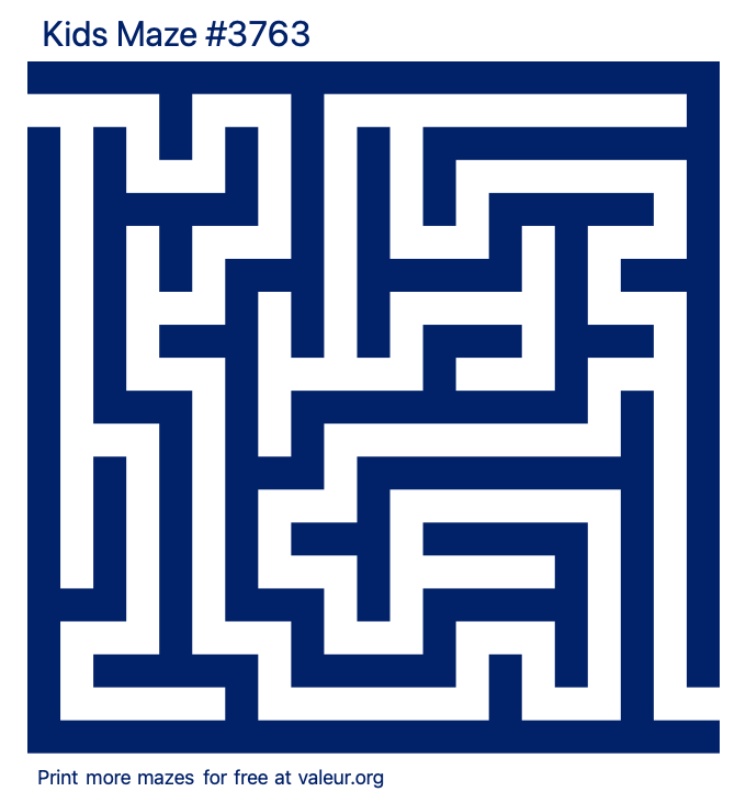 Free Printable Kids Maze number 3763