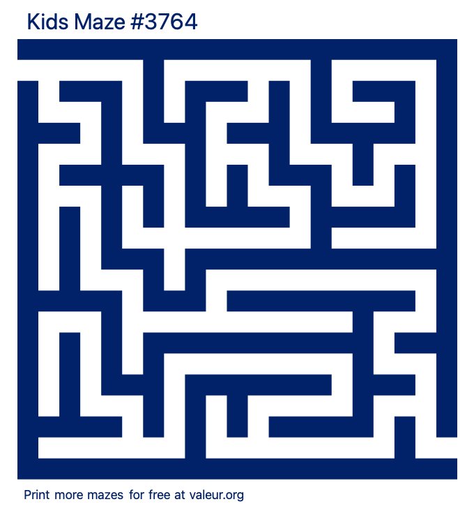 Free Printable Kids Maze number 3764