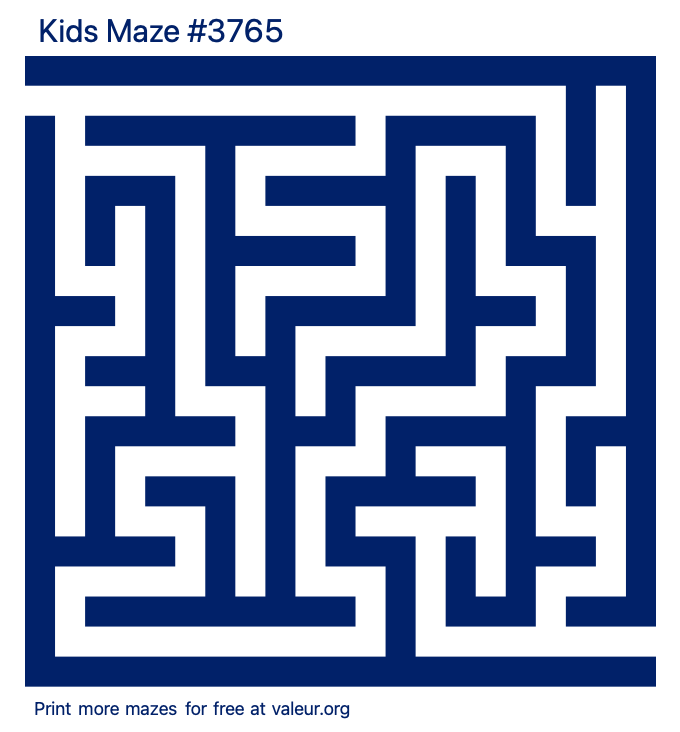 Free Printable Kids Maze number 3765