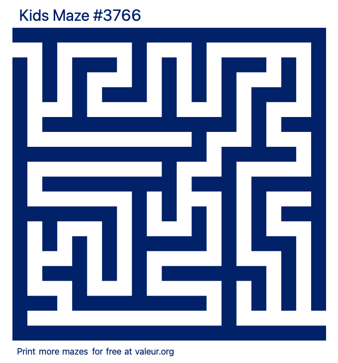 Free Printable Kids Maze number 3766