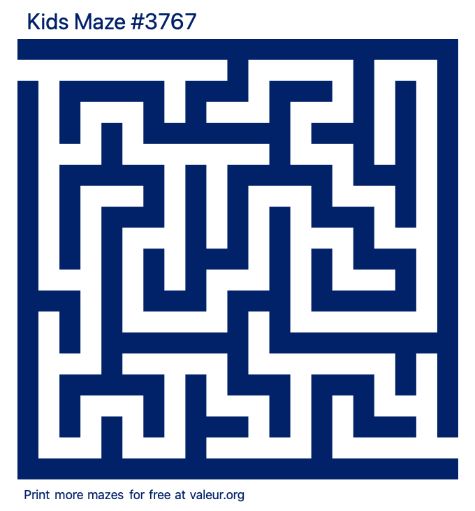 Free Printable Kids Maze number 3767
