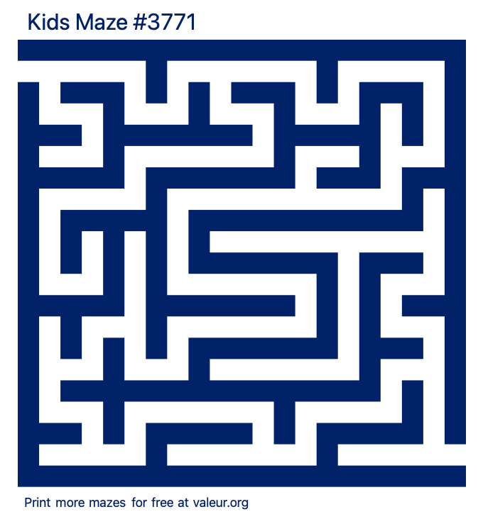 Free Printable Kids Maze number 3771