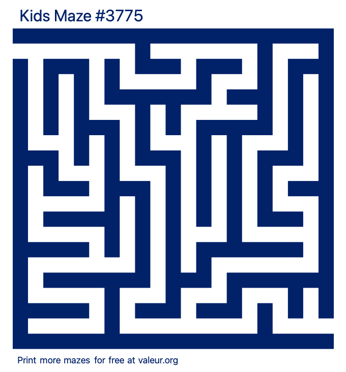 Free Printable Kids Maze number 3775