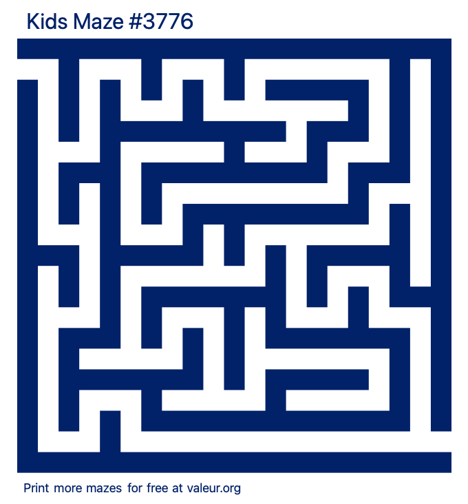 Free Printable Kids Maze number 3776