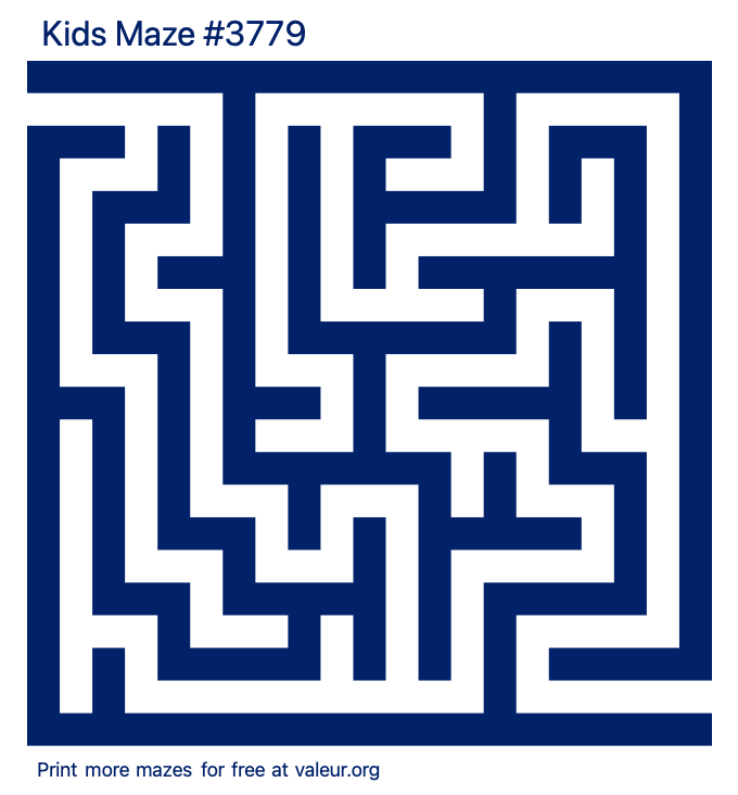 Free Printable Kids Maze number 3779