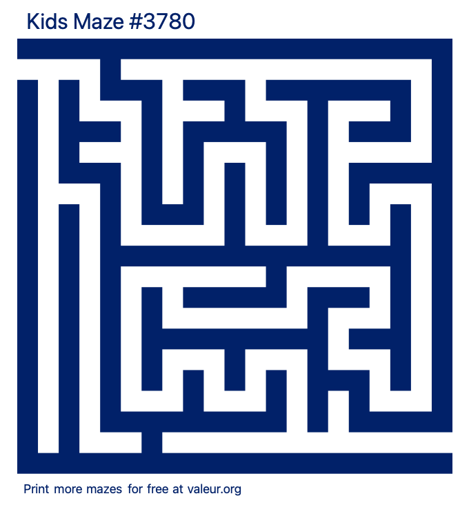 Free Printable Kids Maze number 3780