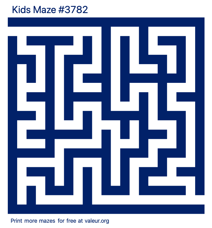 Free Printable Kids Maze number 3782