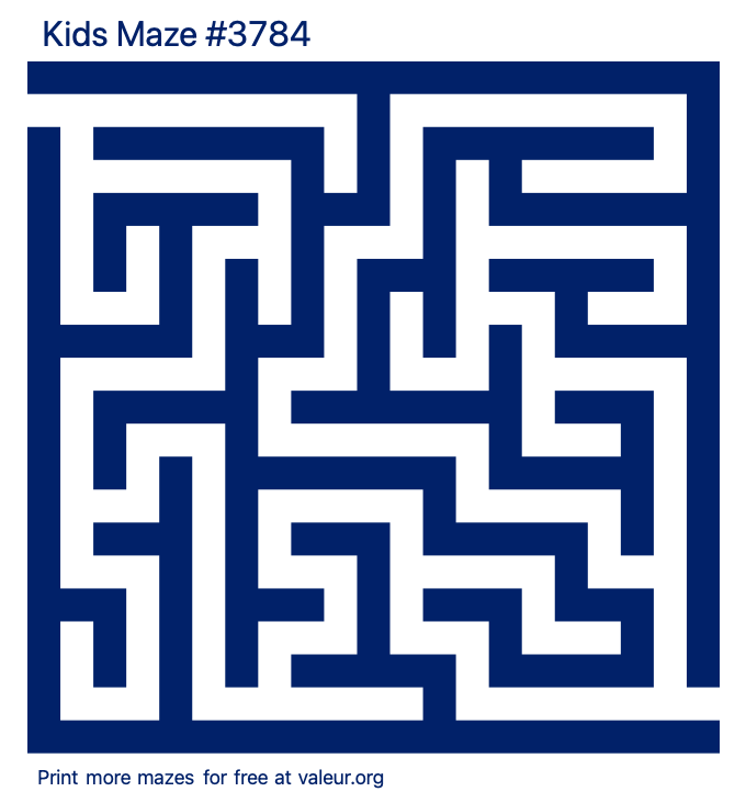 Free Printable Kids Maze number 3784