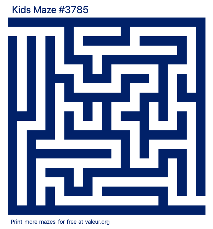 Free Printable Kids Maze number 3785