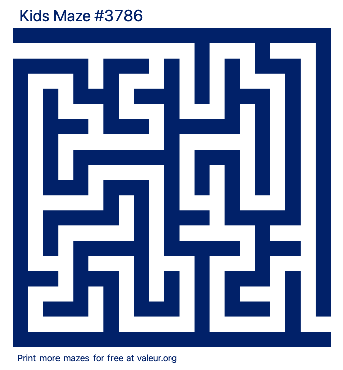 Free Printable Kids Maze number 3786