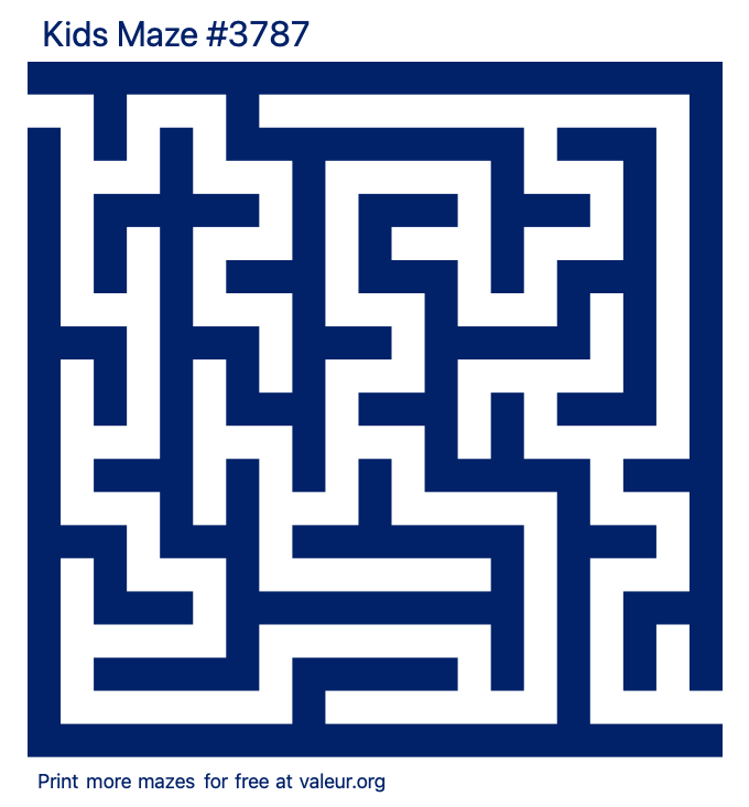 Free Printable Kids Maze number 3787