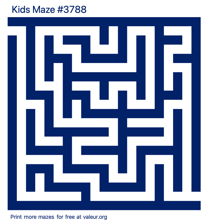 Free Printable Kids Maze number 3788