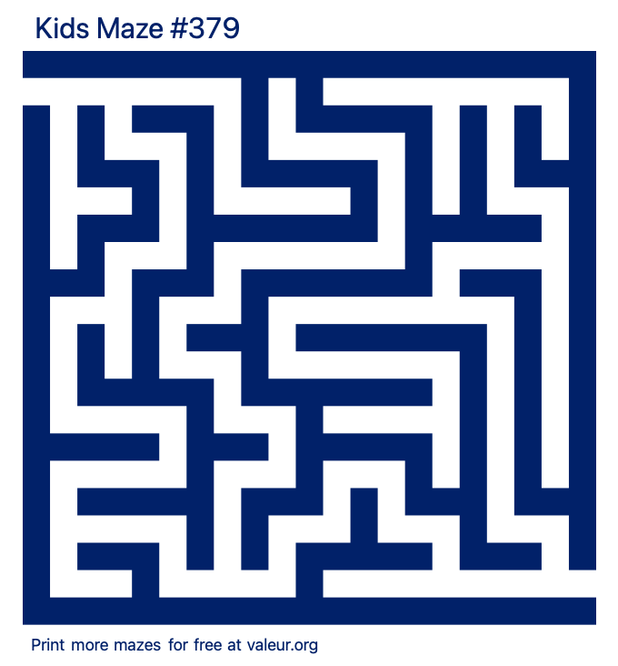 Free Printable Kids Maze number 379