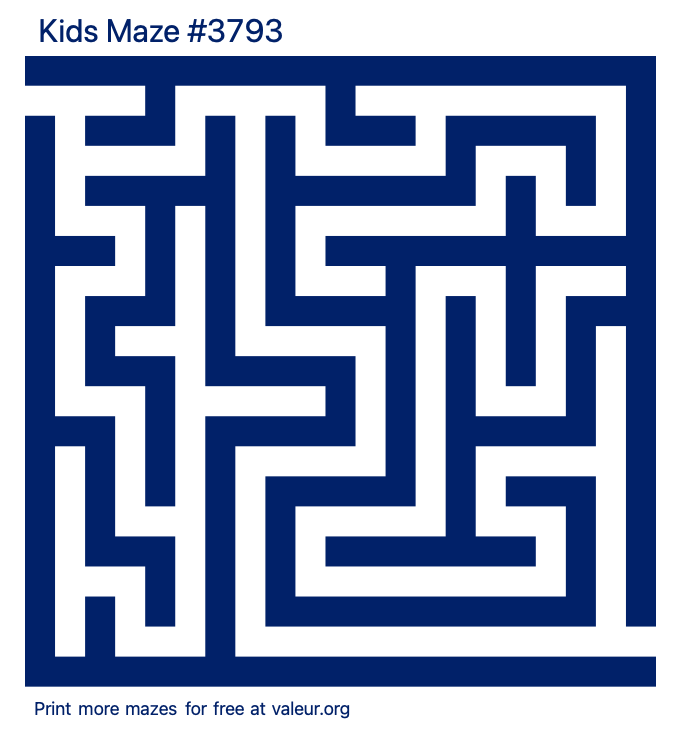 Free Printable Kids Maze number 3793