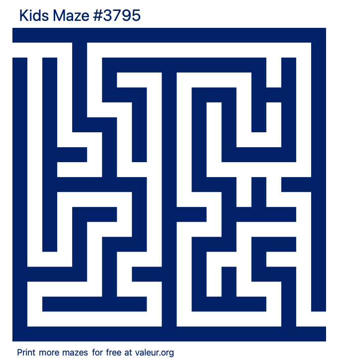 Free Printable Kids Maze number 3795