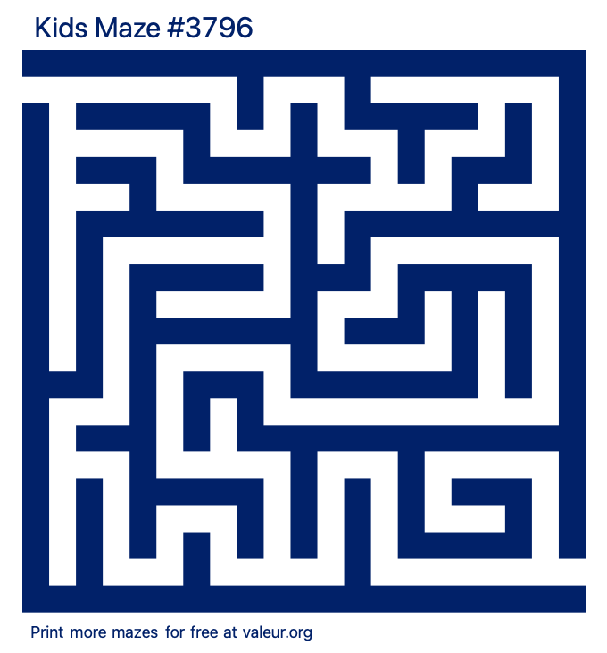 Free Printable Kids Maze number 3796