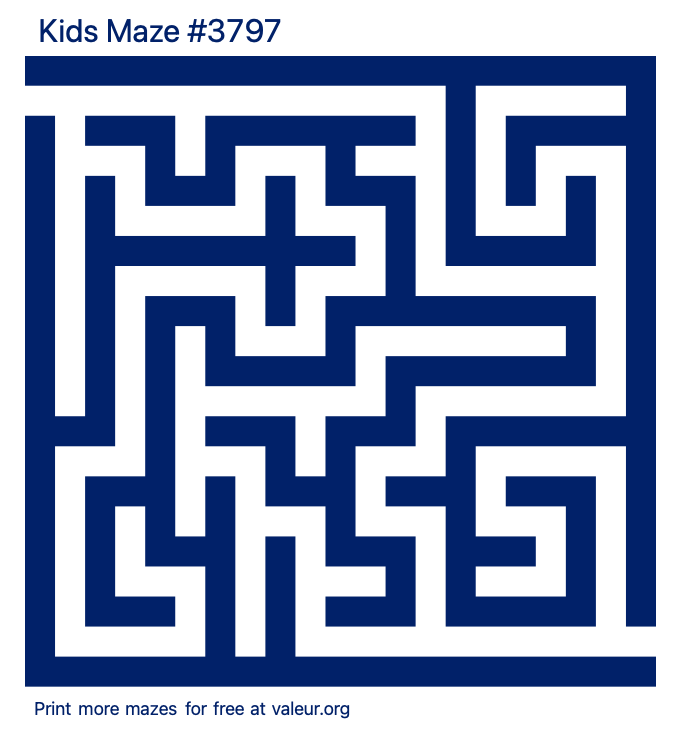 Free Printable Kids Maze number 3797