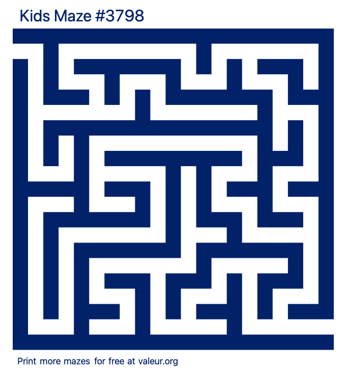 Free Printable Kids Maze number 3798