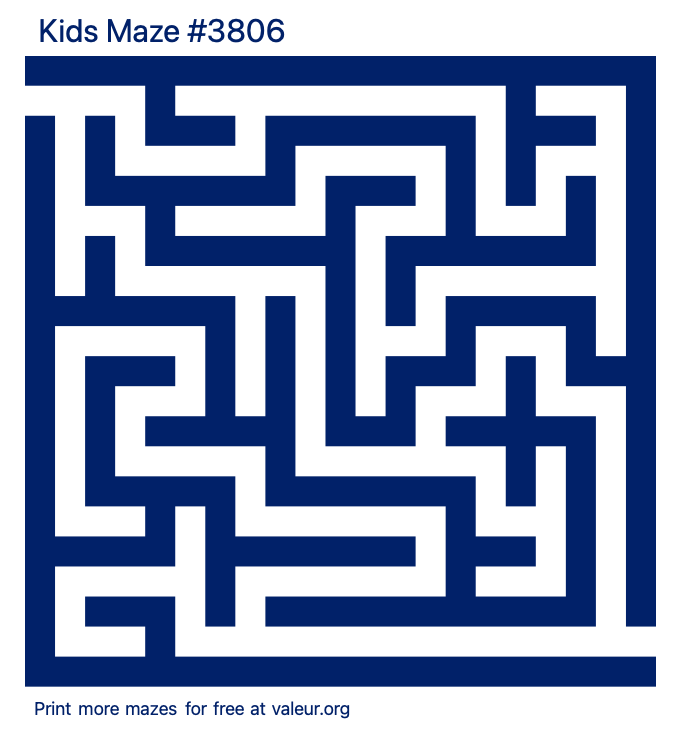 Free Printable Kids Maze number 3806