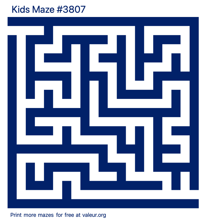 Free Printable Kids Maze number 3807