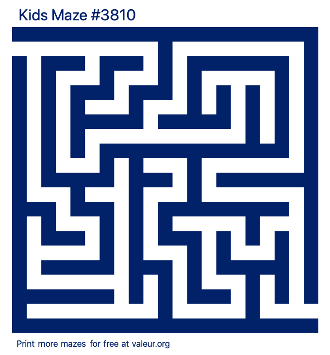 Free Printable Kids Maze number 3810