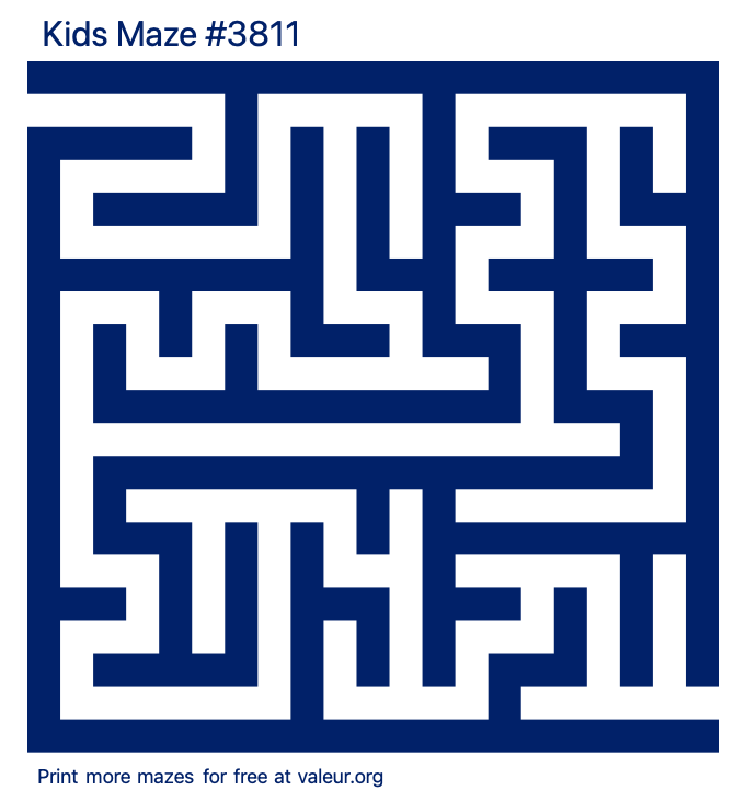 Free Printable Kids Maze number 3811