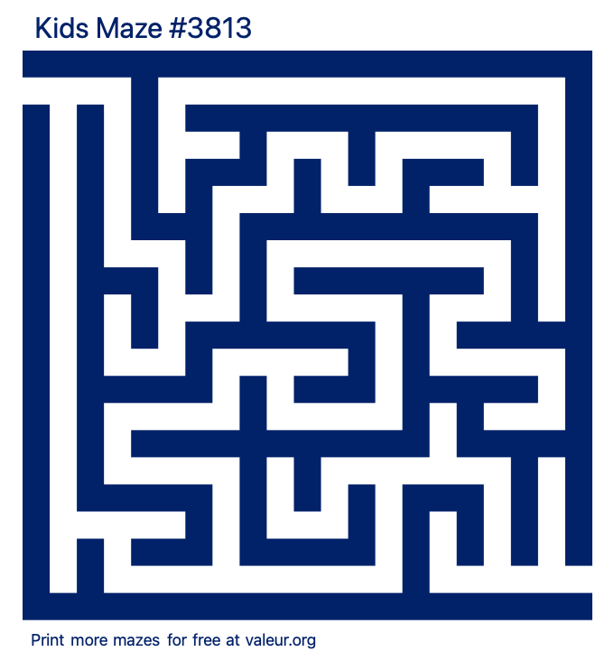 Free Printable Kids Maze number 3813