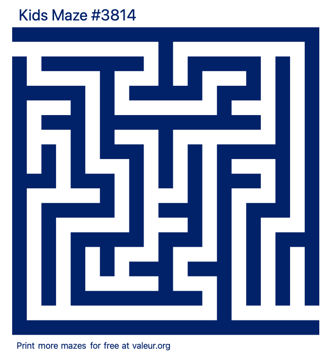 Free Printable Kids Maze number 3814