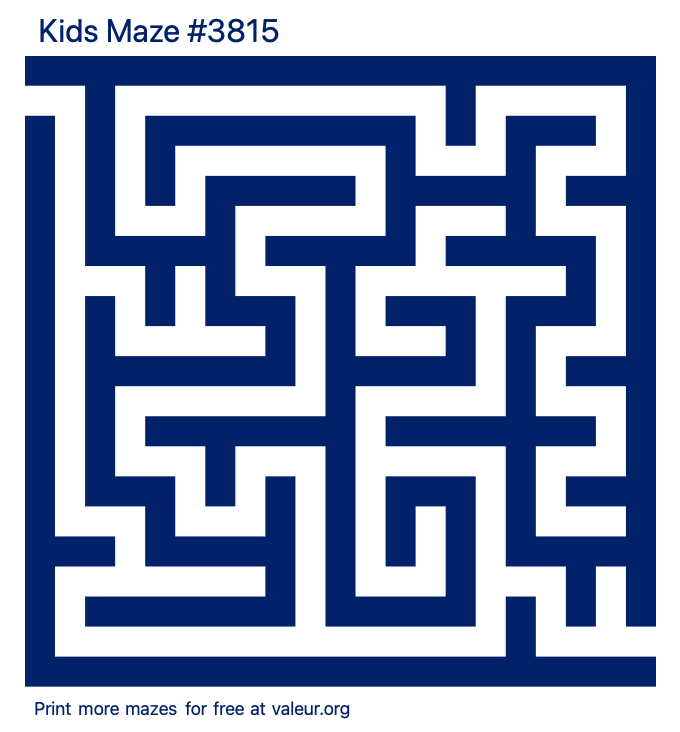 Free Printable Kids Maze number 3815