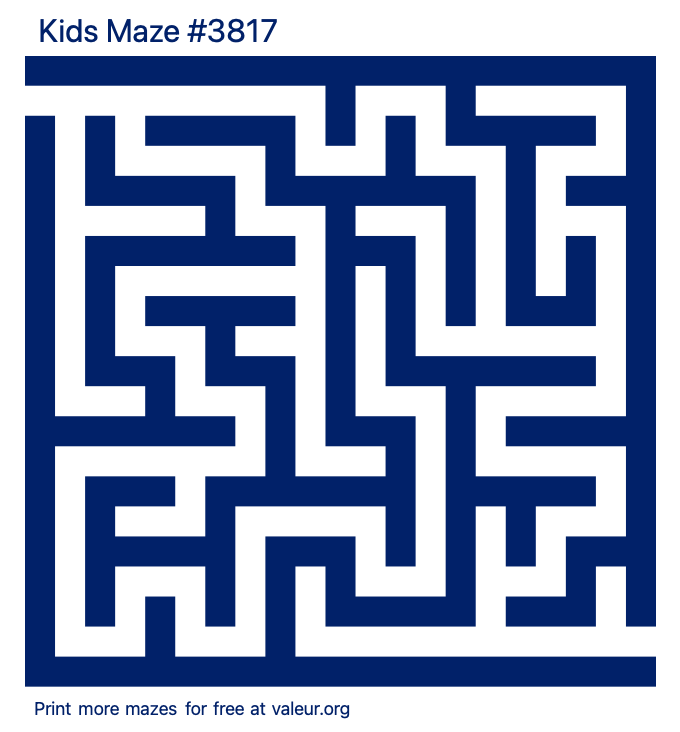 Free Printable Kids Maze number 3817