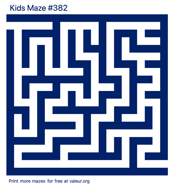 Free Printable Kids Maze number 382