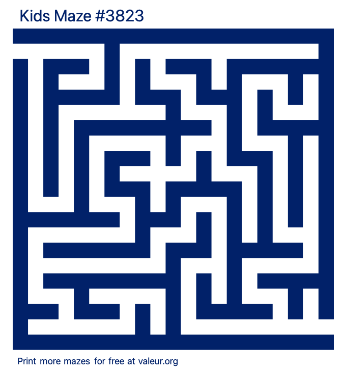 Free Printable Kids Maze number 3823