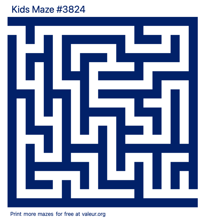 Free Printable Kids Maze number 3824