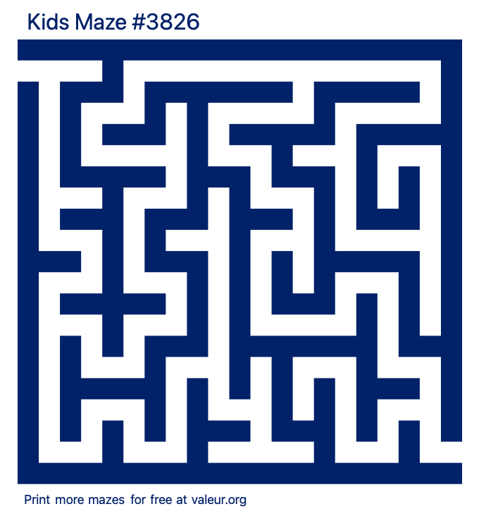 Free Printable Kids Maze number 3826