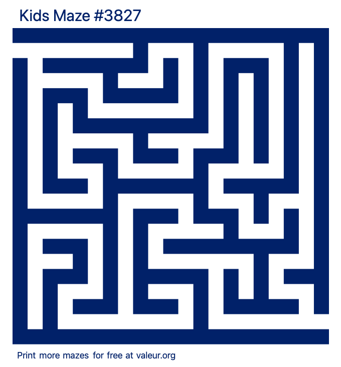 Free Printable Kids Maze number 3827