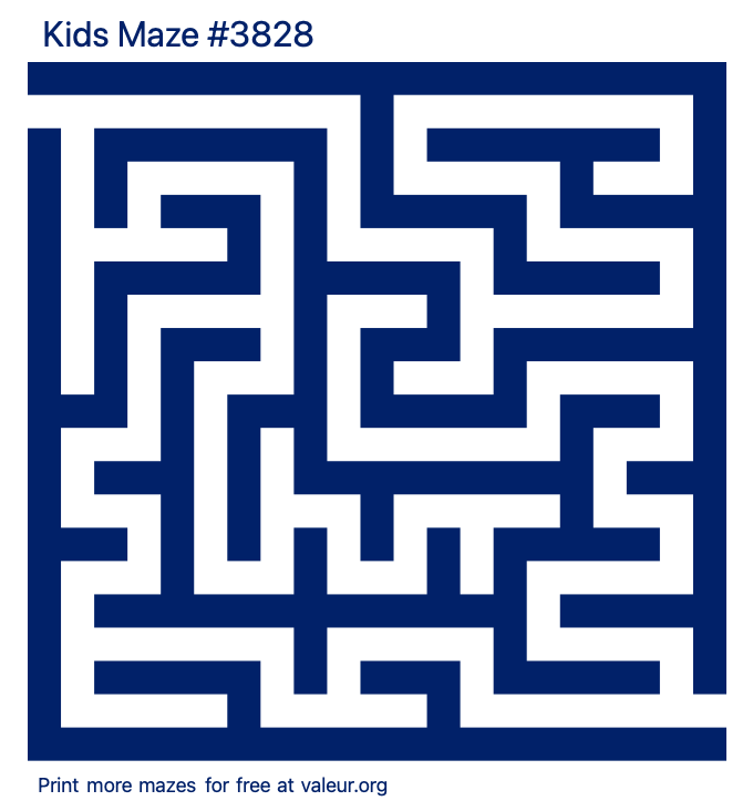 Free Printable Kids Maze number 3828