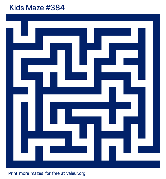 Free Printable Kids Maze number 384