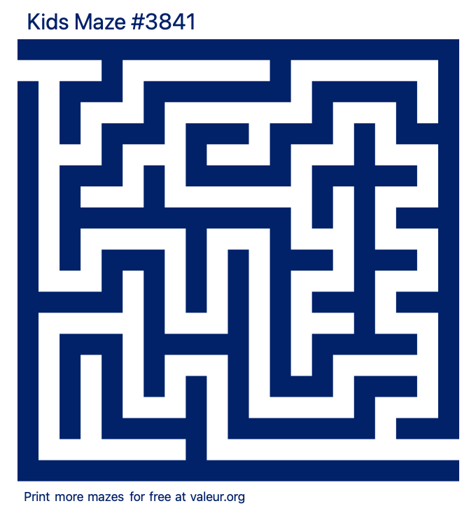 Free Printable Kids Maze number 3841