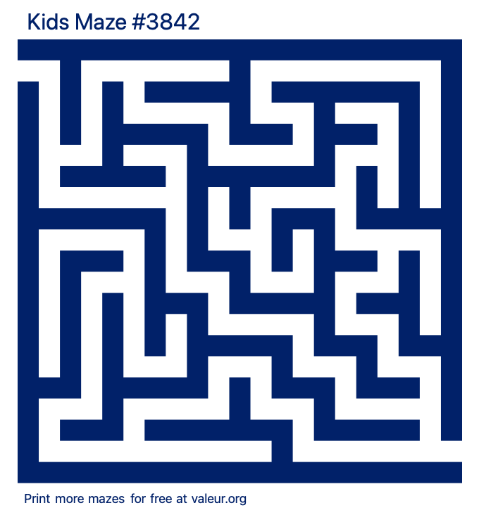 Free Printable Kids Maze number 3842