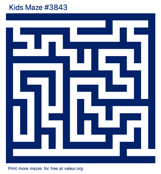 Free Printable Kids Maze number 3843