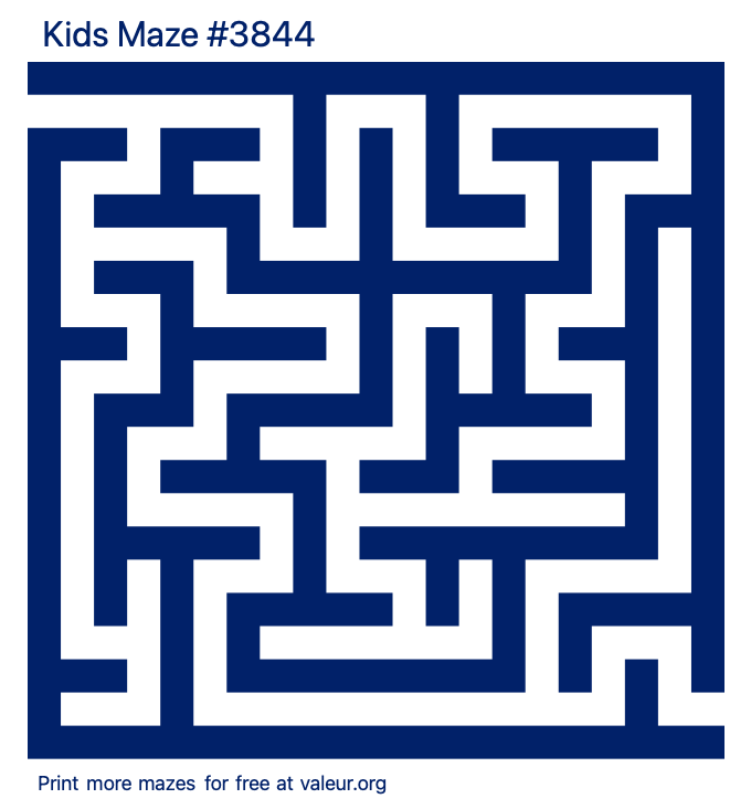 Free Printable Kids Maze number 3844