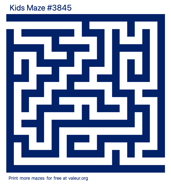 Free Printable Kids Maze number 3845