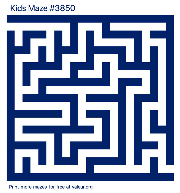 Free Printable Kids Maze number 3850