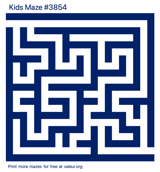 Free Printable Kids Maze number 3854