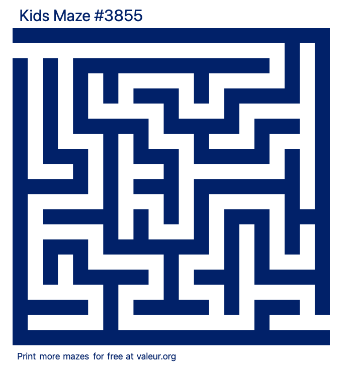 Free Printable Kids Maze number 3855