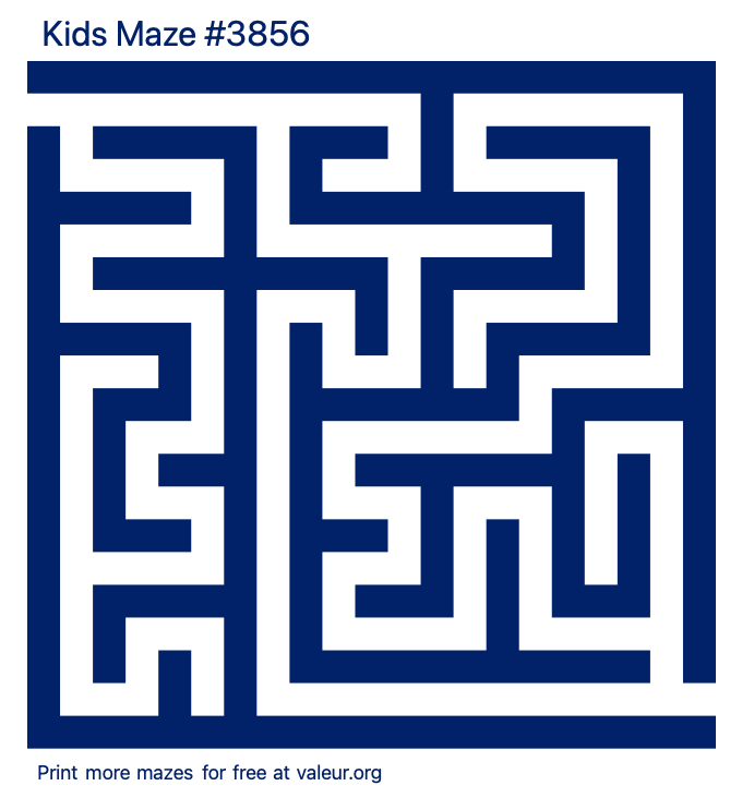 Free Printable Kids Maze number 3856