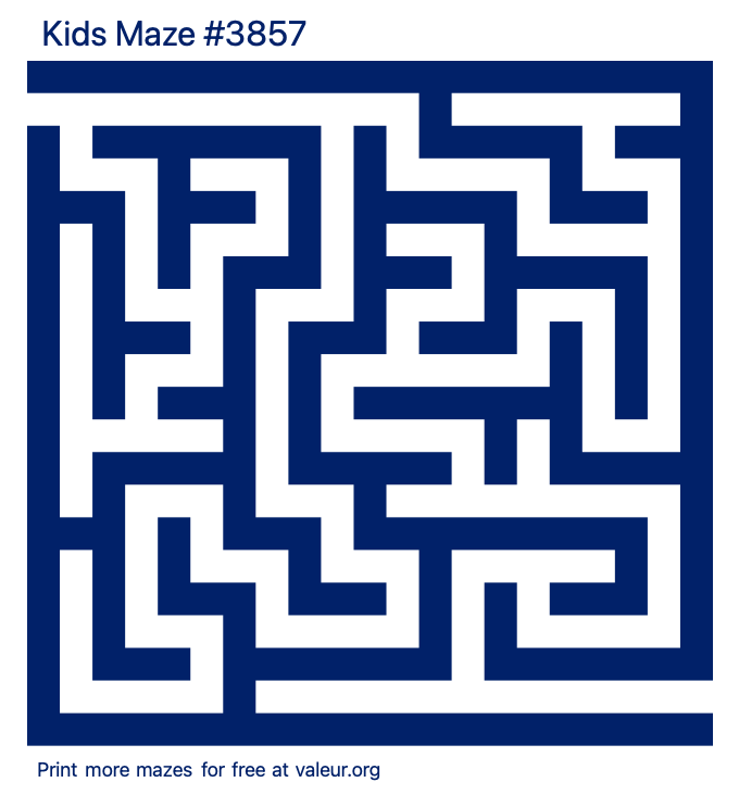 Free Printable Kids Maze number 3857