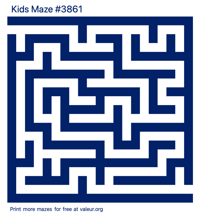 Free Printable Kids Maze number 3861