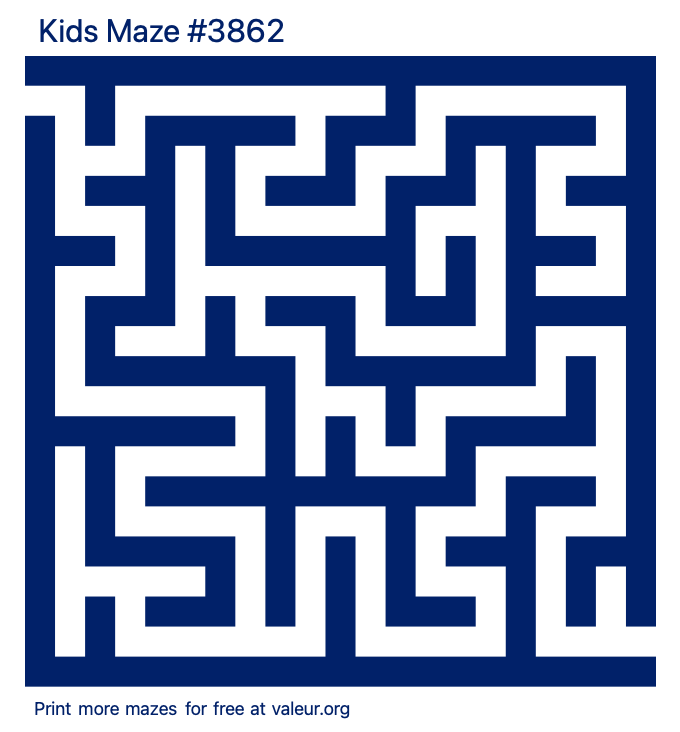 Free Printable Kids Maze number 3862