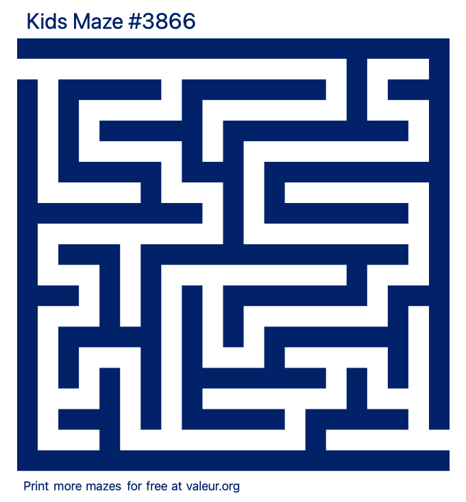 Free Printable Kids Maze number 3866